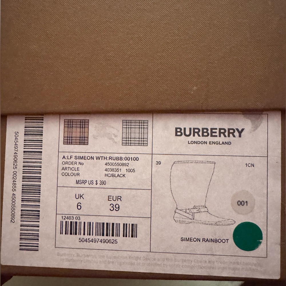 Burberry Simeon Rainboot